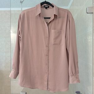 Express Button Down Boyfriend Fit Shirt